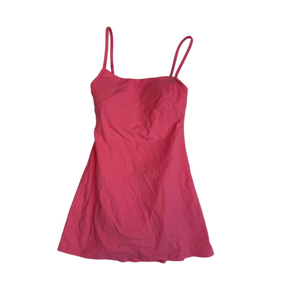 Lululemon Align Cami Strap Cutout Dress Hot Pink Tennis Workout Athleisure 2